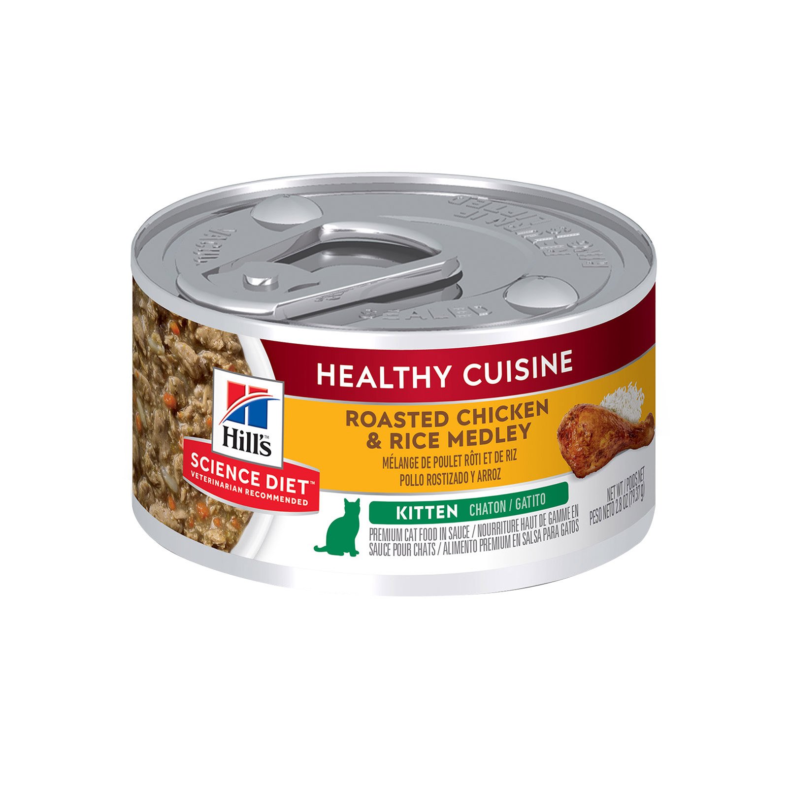Hill's Science Diet Kitten Healthy Cuisine Chicken & Rice Medley Canned Cat Food