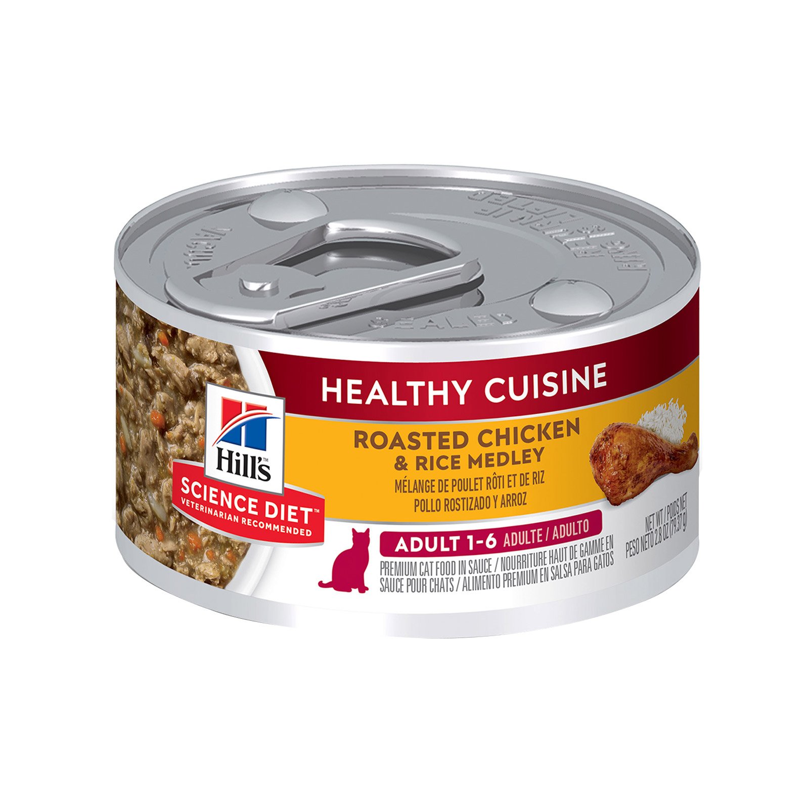 Hill’s Science Diet Adult Healthy Cuisine Roasted Chicken & Rice Medley Canned Cat Food
