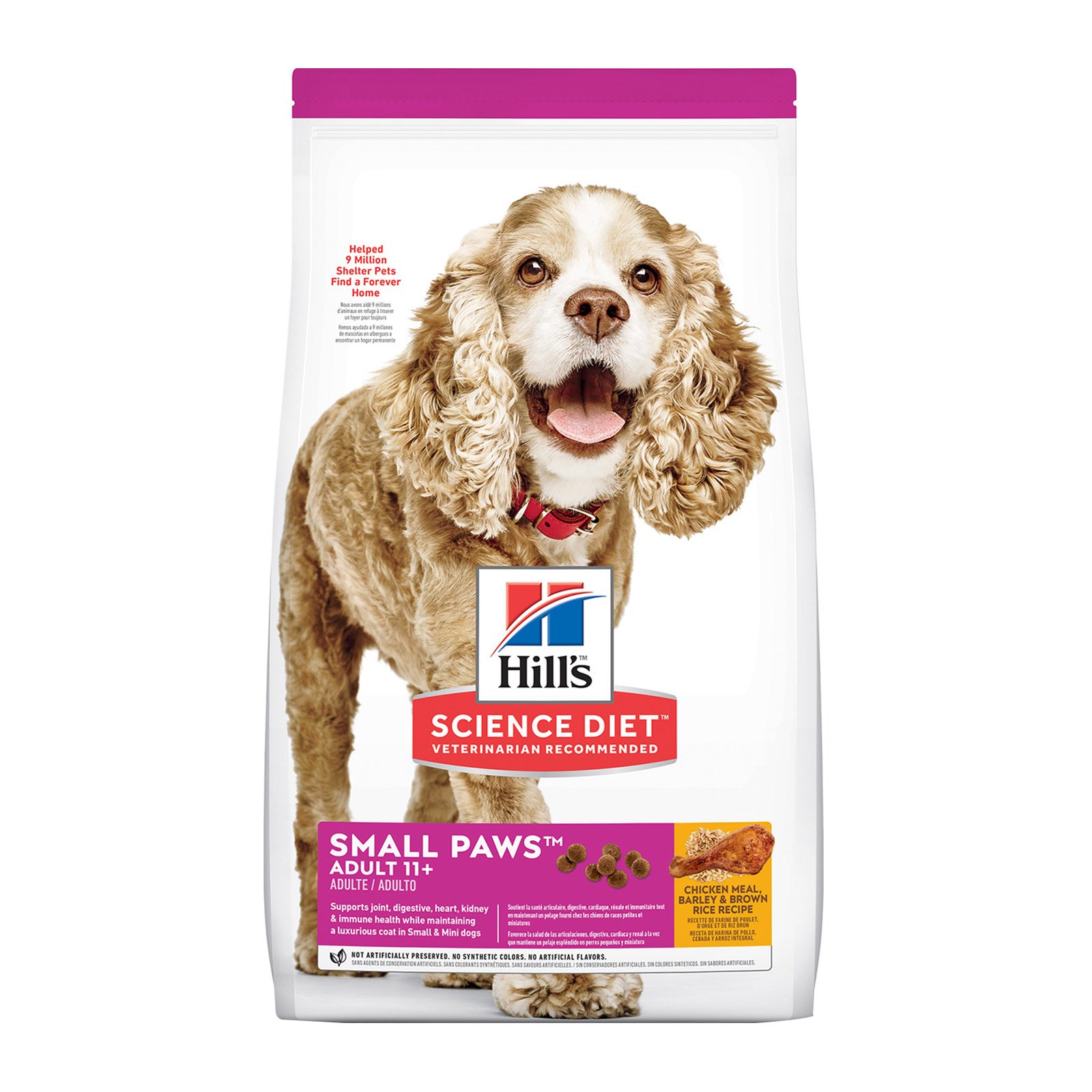 Hill's Science Diet Adult 11+ Small Paws Chicken, Barley & Rice Dry Dog Food   2.04 Kg
