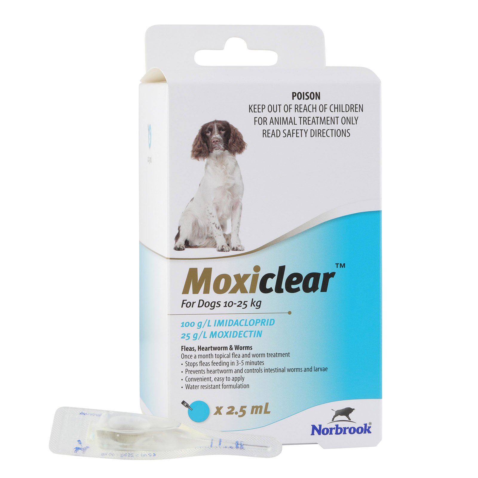 Moxiclear for Medium Dogs 10-25 kg (Teal)