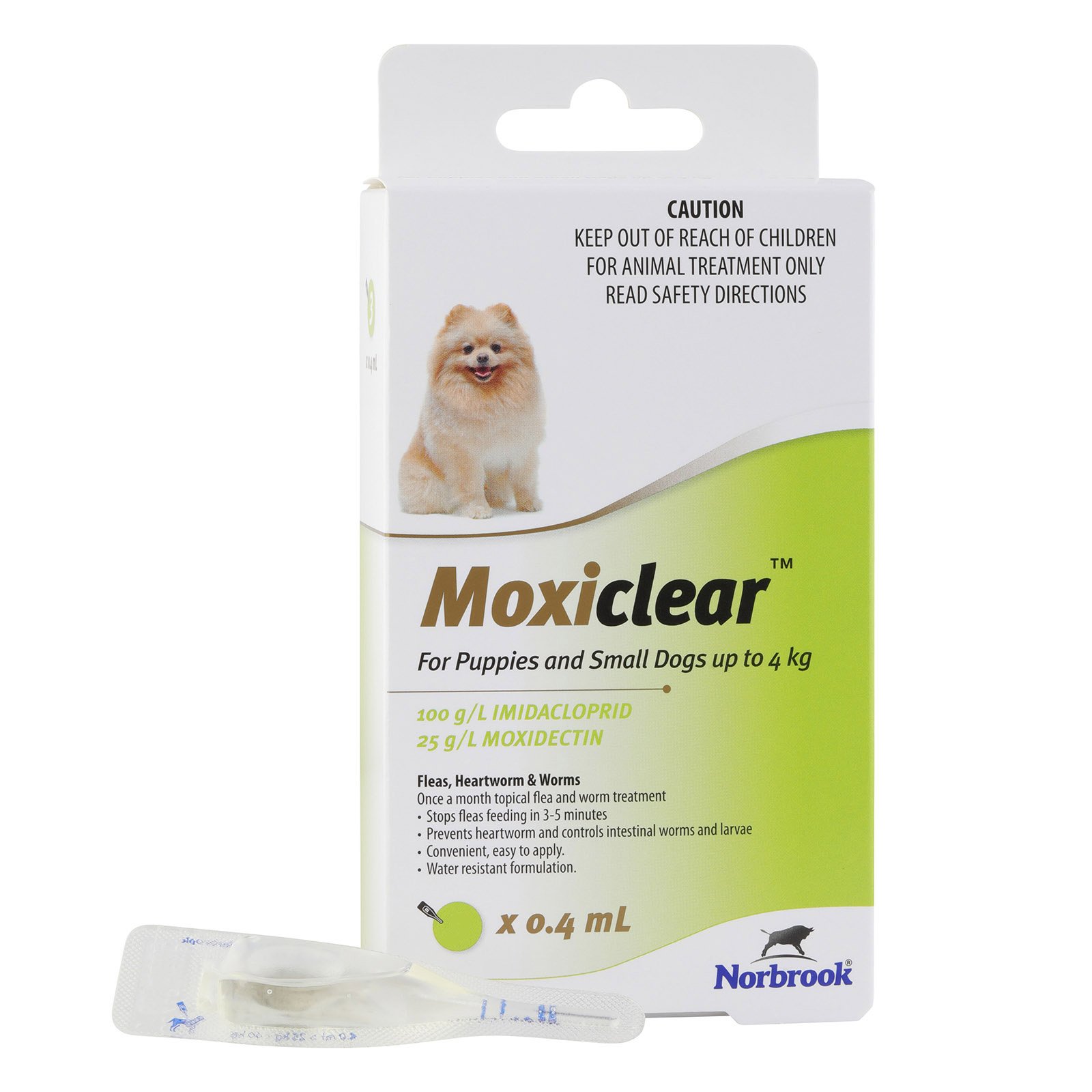 Moxiclear For Extra Small Dogs Up To 4 Kg (Lime) 3 Pack