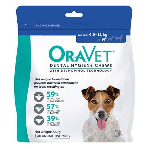 Oravet Dental Chews for Small Dogs 4.5-11 kg (3 Pieces) BLUE