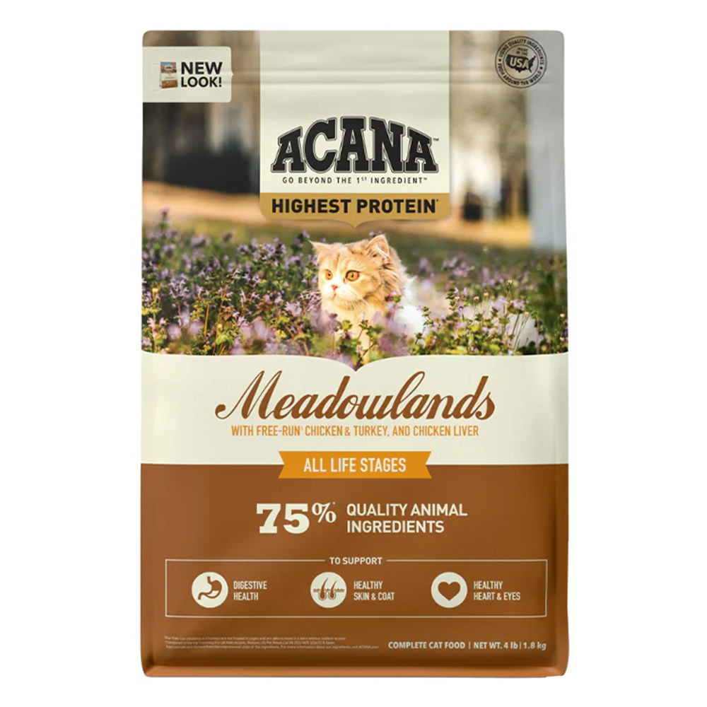 Acana Meadowlands Grain-Free Chicken & Turkey Dry Cat Food