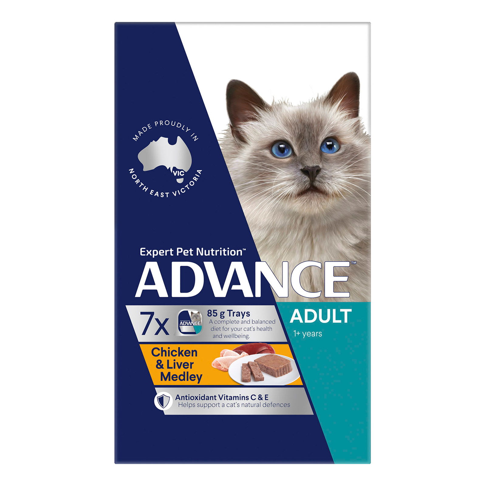 Advance Adult Chicken & Liver Medley Wet Cat Food