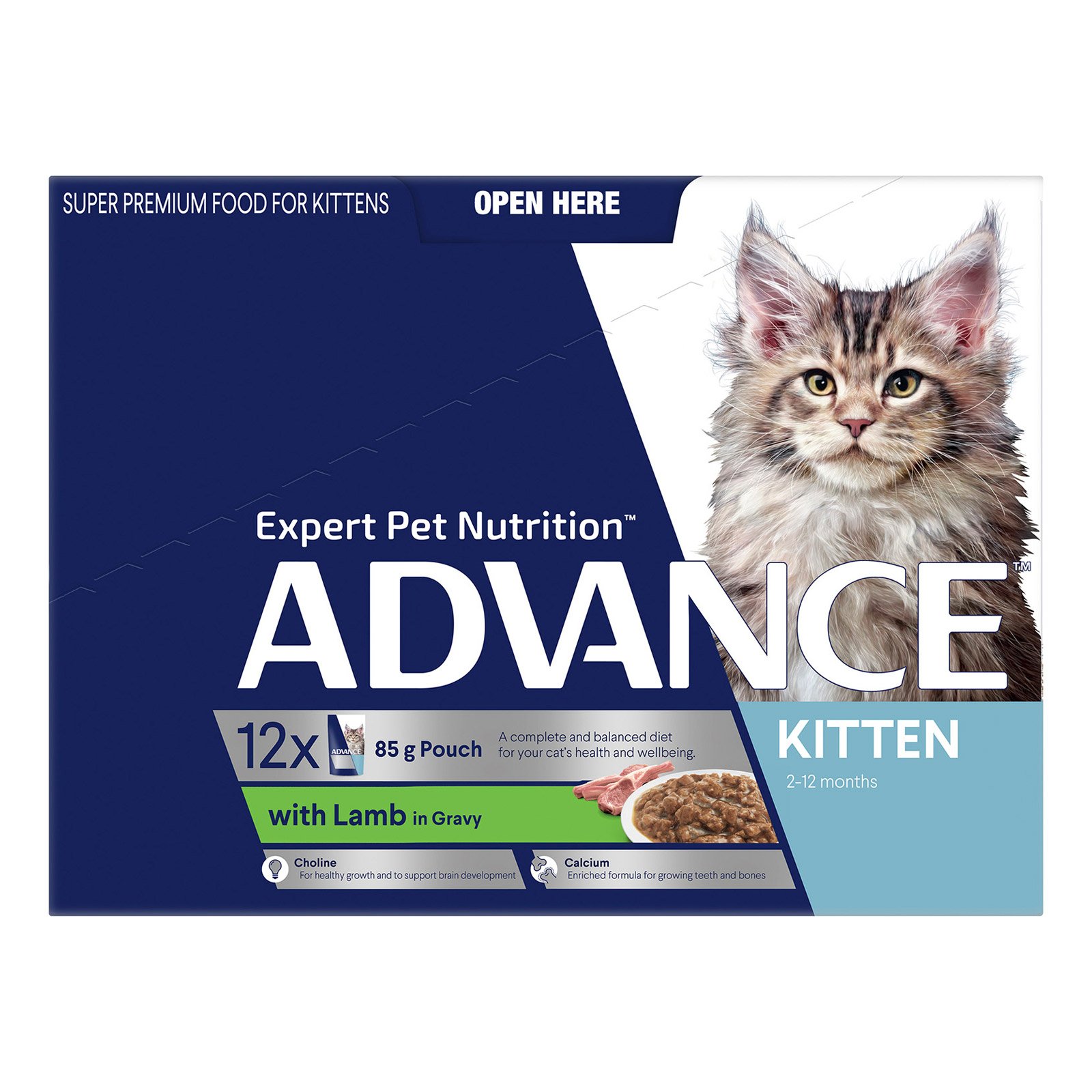 Advance Kitten Lamb in Gravy Cat Wet Food Pouch