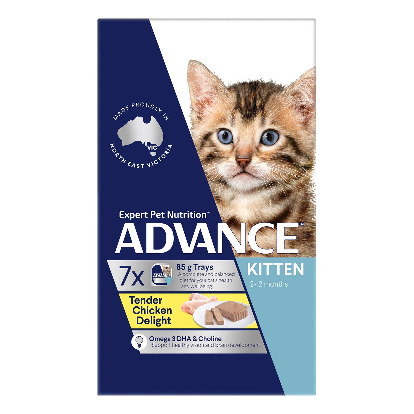 Advance Kitten with Tender Chicken Delight Cans 85 Gm