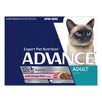 Advance Ocean Fish in Jelly Adult Cat Wet Food Pouch 85gmX12
