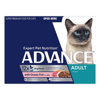 Advance Ocean Fish in Jelly Adult Cat Wet Food Pouch