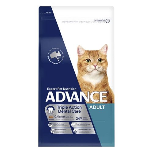 Advance Dental Care Triple Action Adult Dry Cat Food Chicken With Rice 