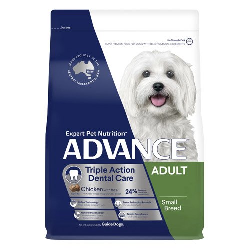 Advance Dental Care Triple Action Adult Small Breed Chicken with Rice Dry Dog Food 