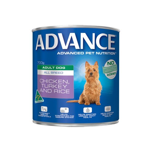 Advance Adult Dog All Breed with Chicken, Turkey & Rice Cans 700 gm
