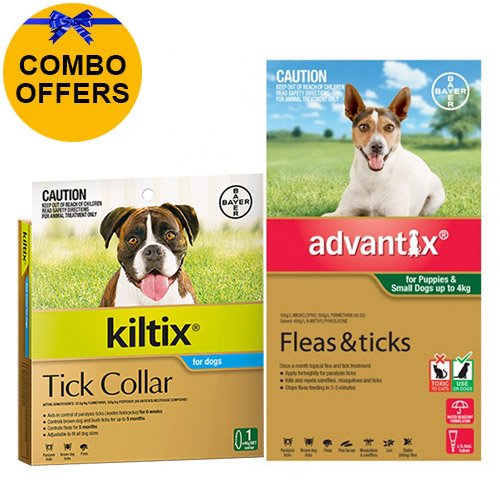 Advantix & Kiltix Combo for Puppies / Small Dogs under 4kg (Green)	
