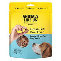 Animals Like Us Grass-Fed Beef Liver Freeze-Dried Raw Dog Treats