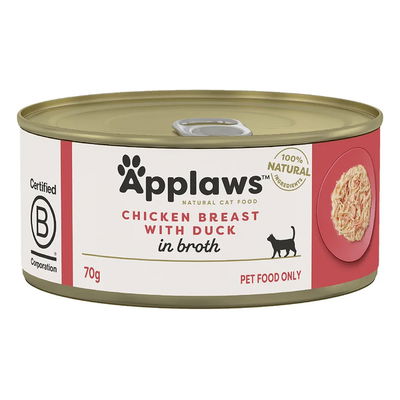 Applaws Natural Chicken Breast with Duck in Broth Wet Cat Food