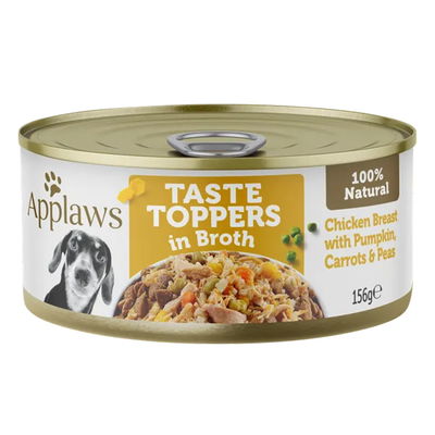 Applaws Natural Taste Toppers in Broth Chicken Breast with Pumpkin, Carrots & Peas For Dogs