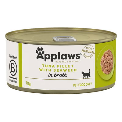 Applaws Natural Tuna Fillet with Seaweed in Broth Wet Cat Food