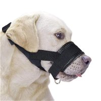 Beau Pets Adjustable Nylon Muzzle (Black) Medium
