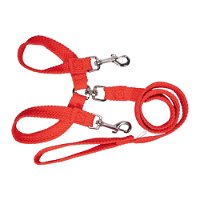 Beau Pets Double Nylon - Brace Lead - Red