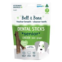 Bell and Bone Senior Dental Sticks Chicken Mint and Ginger For Large Dogs