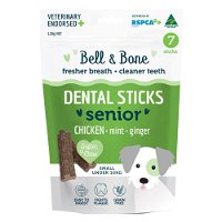 Bell and Bone Senior Dental Sticks Chicken Mint and Ginger for Small Dogs