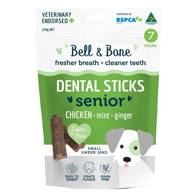 Bell and Bone Senior Dental Sticks Chicken Mint and Ginger