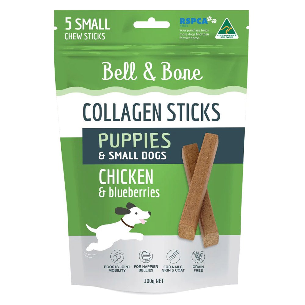 Bell and Bone Collagen Chew Sticks Chicken and Blueberries