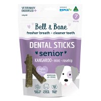 Bell and Bone Senior Dental Sticks Kangaroo Mint and Rosehip for Medium Dogs