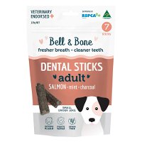 Bell and Bone Dental Sticks Salmon Mint and Charcoal for Small Dogs