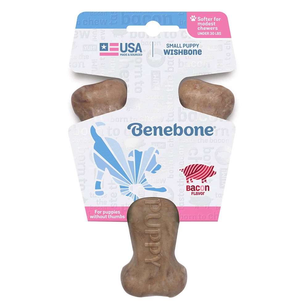 Benebone Wishbone Bacon Chew Toy for Puppy