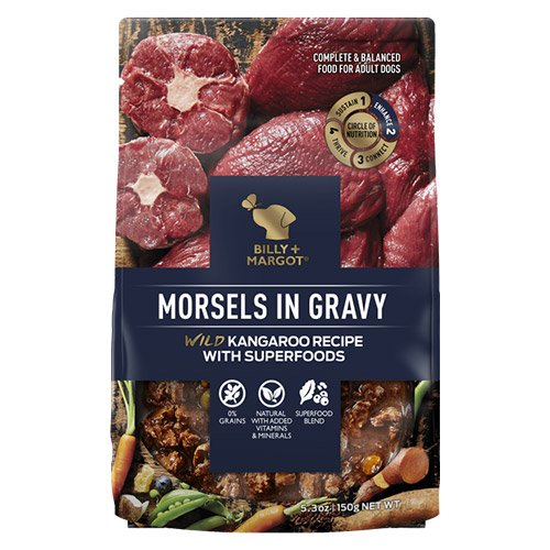 Billy & Margot Dog Adult Morsels in Gravy Wild Kangaroo and Superfoods