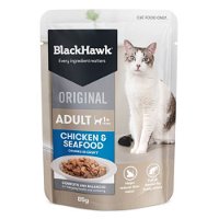 Black Hawk Original Wet Cat Food Chicken Seafood in Gravy 85 Gms
