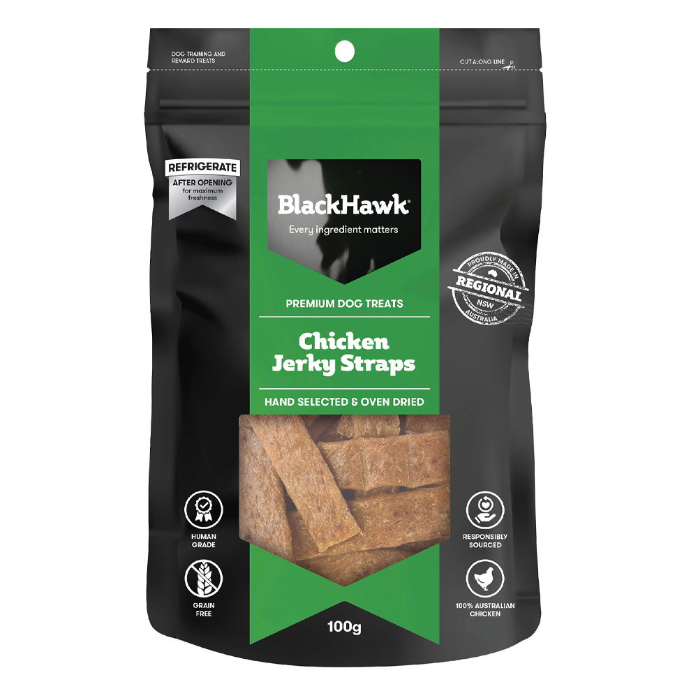 Black Hawk Chicken Jerky Straps Dog Treats