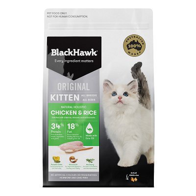 Black Hawk Chicken And Rice Kitten Dry Food  1.5 Kg