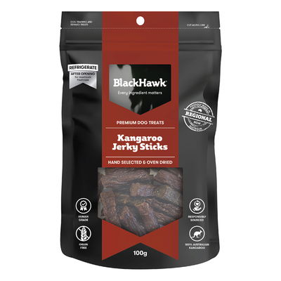 Black Hawk Kangaroo Jerky Sticks Dog Treats