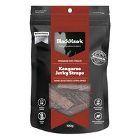 Black Hawk Kangaroo Jerky Straps Dog Treats 