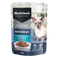 Black Hawk Original Mature 7+ Wet Cat Food Chicken Tuna in Gravy 85 Gms
