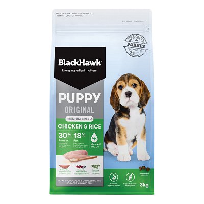 Black Hawk Puppy Original Medium Breed Chicken And Rice Dog Dry Food  3 Kg