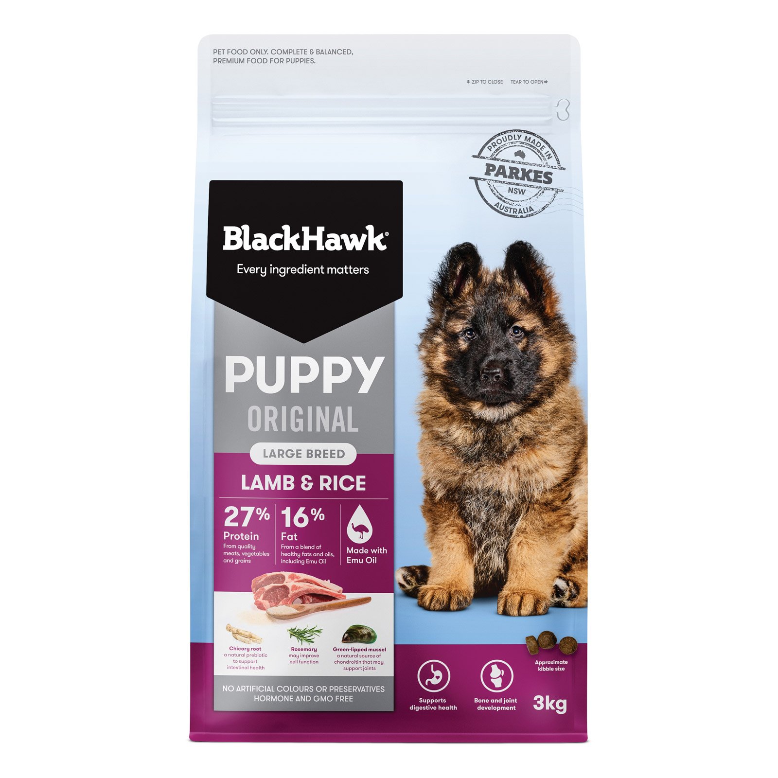 Black Hawk Puppy Original Large Breed Lamb and Rice 
