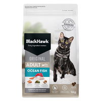 Black Hawk Original Adult 1+ Ocean Fish Dry Cat Food