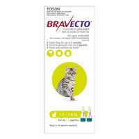 Bravecto Spot On For Small Cats (1.2 - 2.8 kg) Light Green