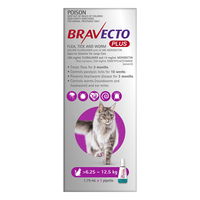 Bravecto Plus for Large Cats 6.25 – 12.5 kg (Purple)