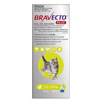 Bravecto Plus for Small Cats 1.2 – 2.8 kg (Green)