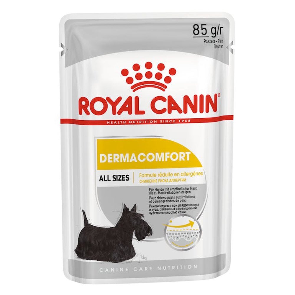 Royal Canin Dermacomfort Adult Loaf Pouches Wet Dog Food