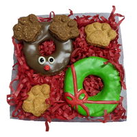 Huds and Toke Reindeer Christmas Cookie Gift Box for Dogs 4 Cookies