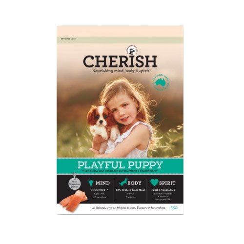 Cherish Playful Puppy Salmon And Chicken Dry Dog Food  15 Kg