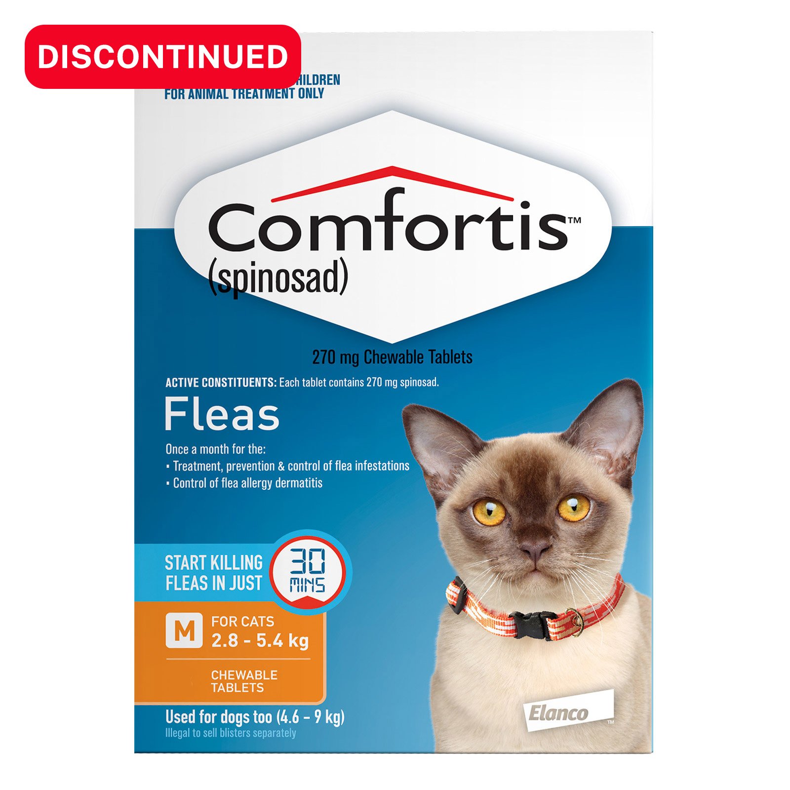 Comfortis For Medium Cats 2.8 - 5.4 KG (Orange)