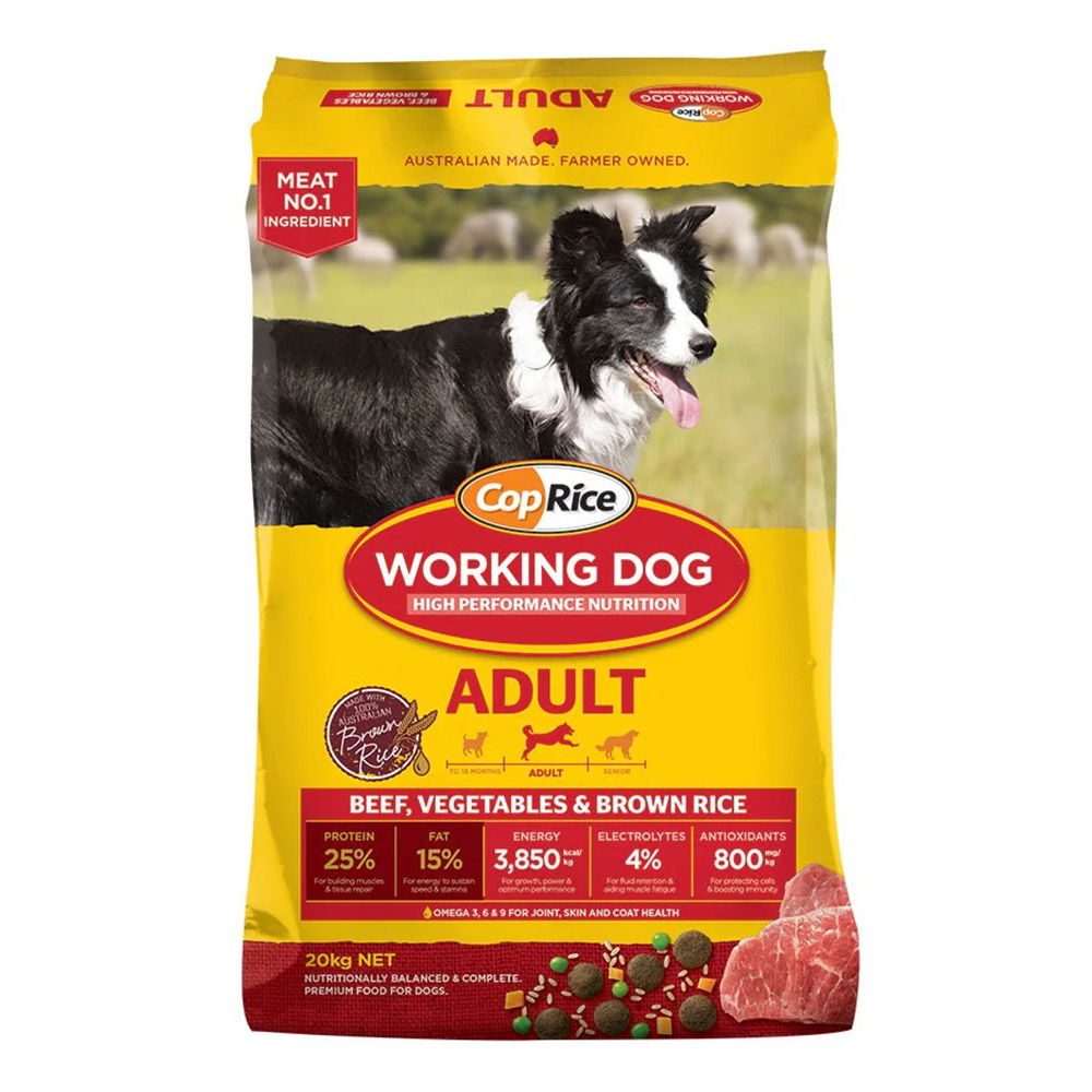 CopRice Working Dog Adult Beef, Vegetables & Brown Rice Dry Dog Food