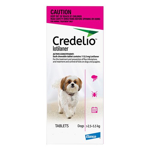 Credelio For Very Small Dogs Pink 2.5 - 5.5kg 3 Pack