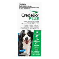 Credelio Plus For Extra Large Dogs 22 - 45 Kg Blue