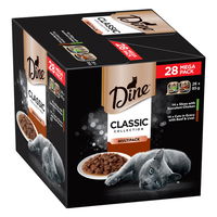 Dine Classic Collection Multipack Slices with Succulent Chicken + Cuts in Gravy with Beef & Liver Wet Cat Food 85gm